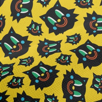 Weird Smile Halloween Cat Performance Linen