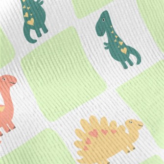 Dinosaur Checkerboard Standard Corduroy