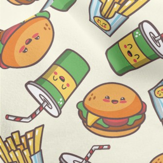 Drinks Burgers French Fries Micro Fleece