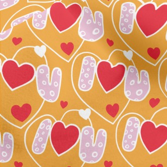 I Love You Big Heart Micro Fleece