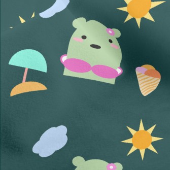 Bikini Cute Bear Micro Fleece