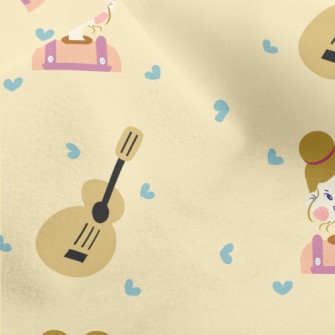 Girl With Guitar Micro Fleece