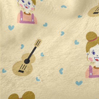 Girl With Guitar Minky