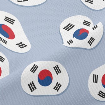 South Korea Flag Banner Piqué