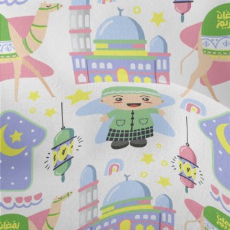 Islamic People And Camels Lightweight Performance Linen