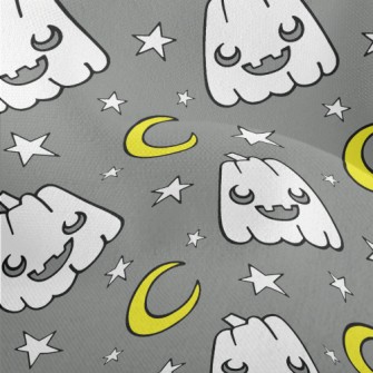 Halloween Pumpkin Moon Lightweight Performance Linen
