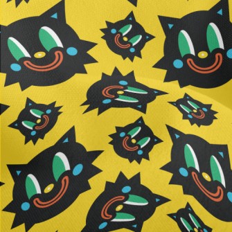 Weird Smile Halloween Cat Lightweight Performance Linen