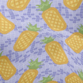 Pineapple Shaped Swimming Mat Lightweight Performance Linen