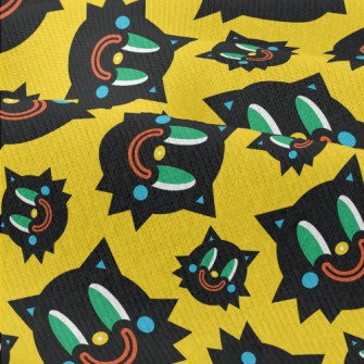 Weird Smile Halloween Cat Modern Jersey