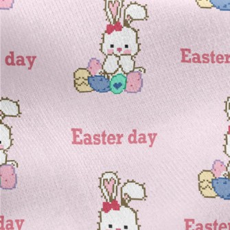 Cute Easter Bunny Jersey Backed Fleece
