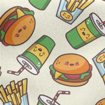 Drinks Burgers French Fries Jersey Backed Fleece