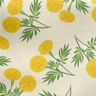 Small Cute Chrysanthemum Jersey Backed Fleece