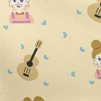 Girl With Guitar Pongee