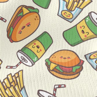 Drinks Burgers French Fries Stretch Jersey