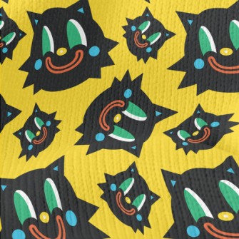 Weird Smile Halloween Cat Stretch Jersey