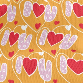I Love You Big Heart Stretch Jersey