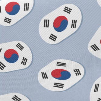 South Korea Flag Banner Midweight Cotton Poplin