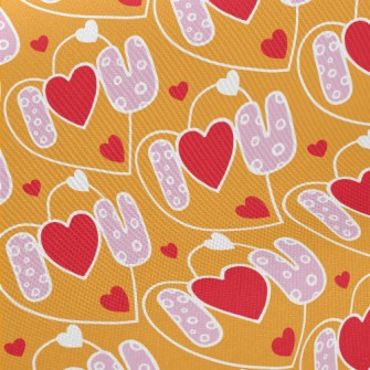 I Love You Big Heart Midweight Cotton Poplin