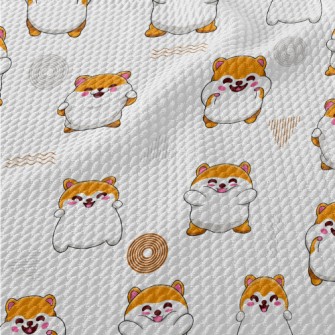 Mini Cute Hamster Birdseye Piqué