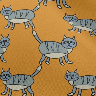 Striped Gray Cat Chiffon