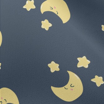 Smiling Crescent Moon Star Chiffon