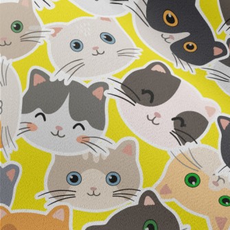 Cute Big Head Cat Chiffon