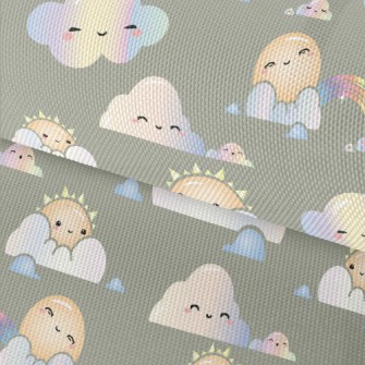 Gradient Sun Cloud Rainbow Waterproof Oxford