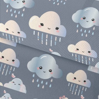 Clouds Couple Raining Waterproof Oxford
