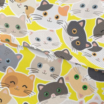 Cute Big Head Cat Waterproof Oxford