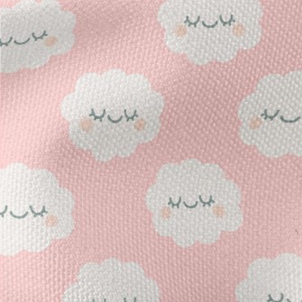 Blushing Eyes Closed Clouds Waterproof Canvas
