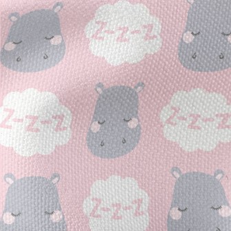 Good Night Sleeping Hippo Waterproof Canvas