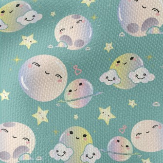 Moon Planet Starry Sky Waterproof Canvas