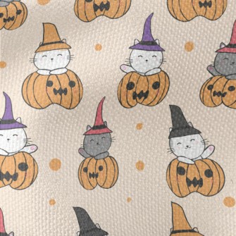 Magic Kitten Pumpkin Waterproof Canvas