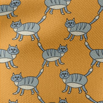 Striped Gray Cat Waterproof Canvas