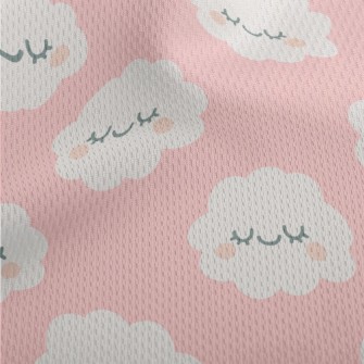 Blushing Eyes Closed Clouds Athletic Mesh Flat Back