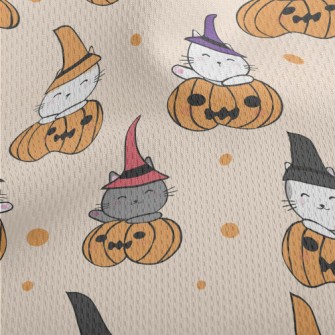 Magic Kitten Pumpkin Athletic Mesh Flat Back