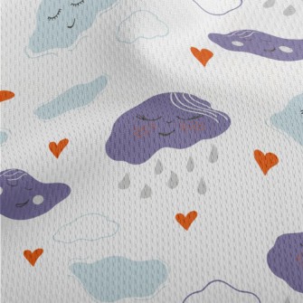 Clouds, Dark Clouds, Rain Athletic Mesh Flat Back