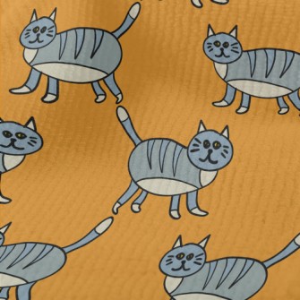 Striped Gray Cat Terry