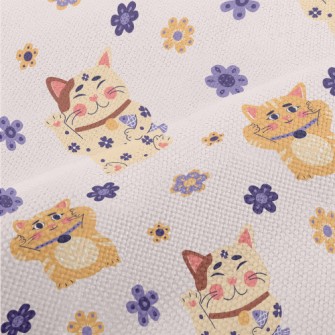 Cute Lucky Cat Performance Linen