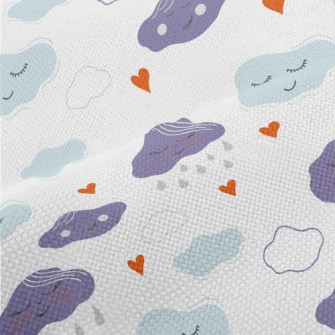 Clouds, Dark Clouds, Rain Performance Linen