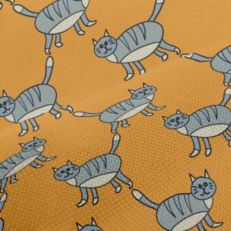 Striped Gray Cat Performance Linen