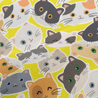 Cute Big Head Cat Performance Linen