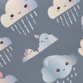 Clouds Couple Raining Twill