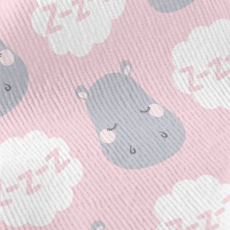 Good Night Sleeping Hippo Standard Corduroy