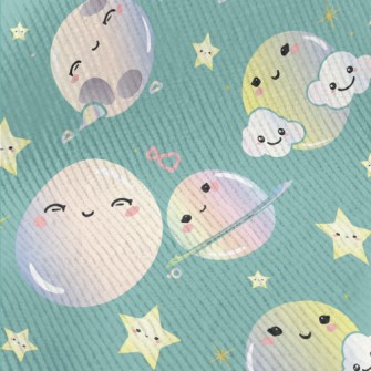 Moon Planet Starry Sky Standard Corduroy