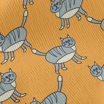 Striped Gray Cat Standard Corduroy
