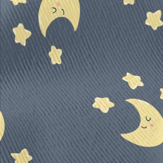 Smiling Crescent Moon Star Standard Corduroy