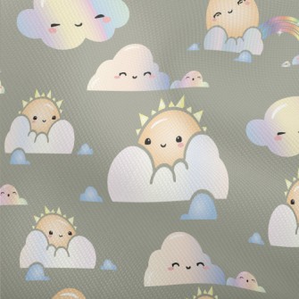 Gradient Sun Cloud Rainbow Dobby