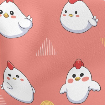 Cute Little Rooster Stretch Ponte