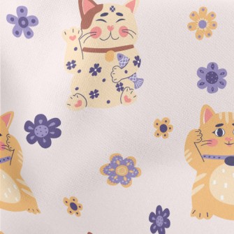 Cute Lucky Cat Stretch Ponte